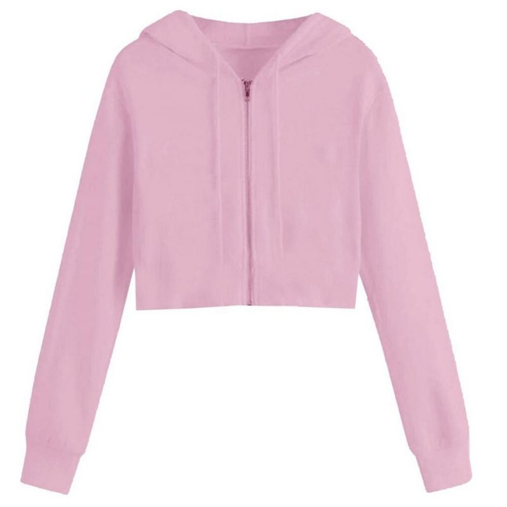 Miso Womens/Ladies Relaxed Fit Crop Hoodie / Pink